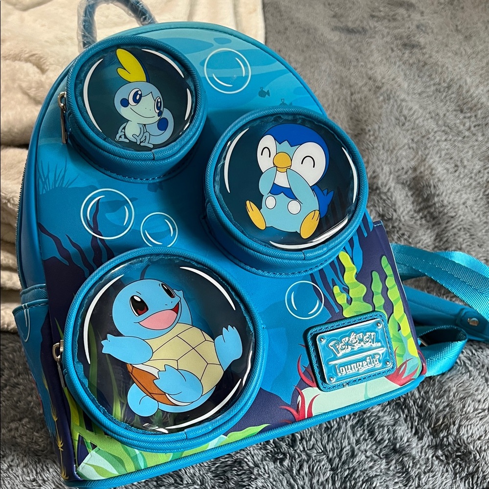 Blue Loungefly Pokémon Character Mini Backpack - Picture 4 of 11